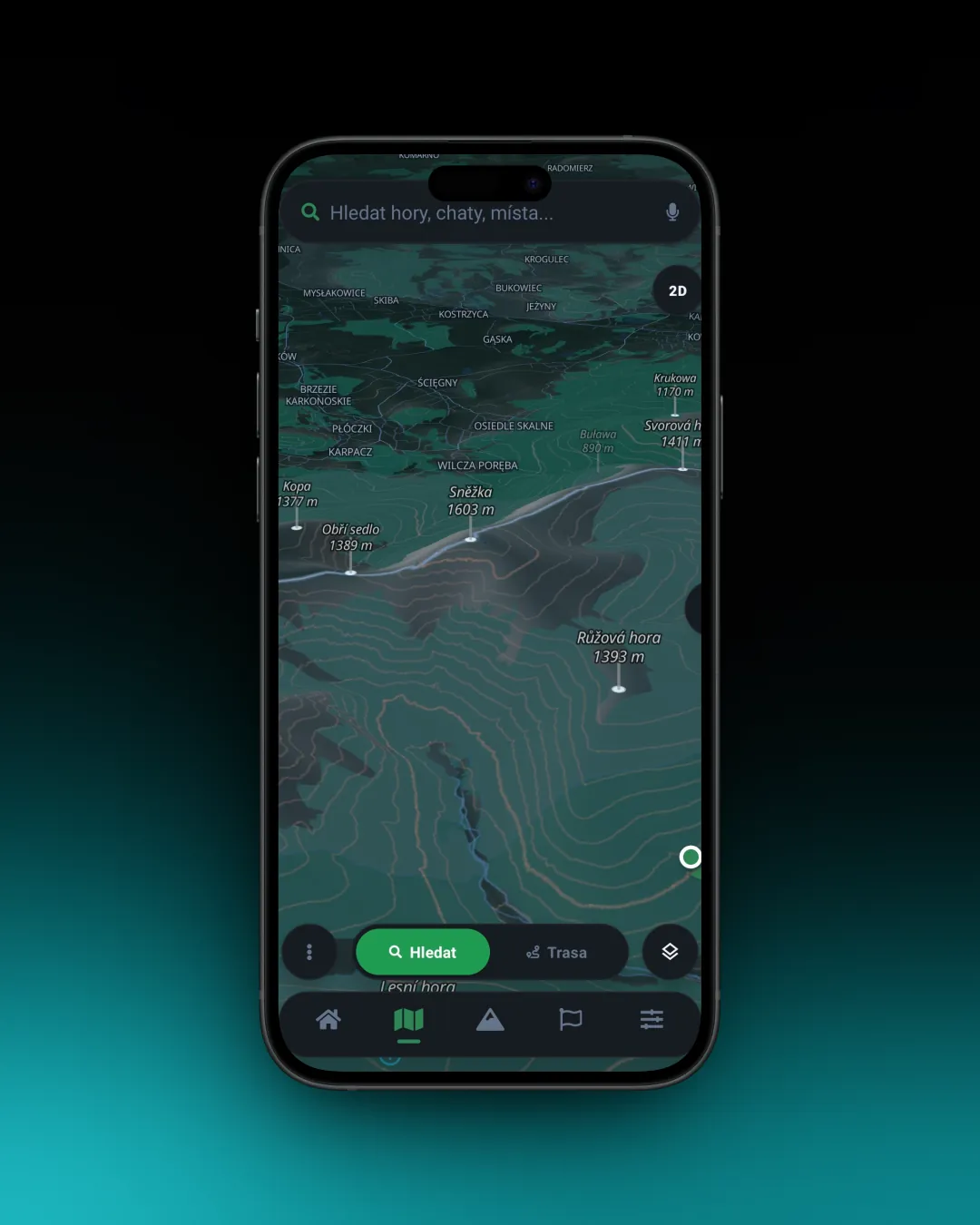 Peakly app mockup